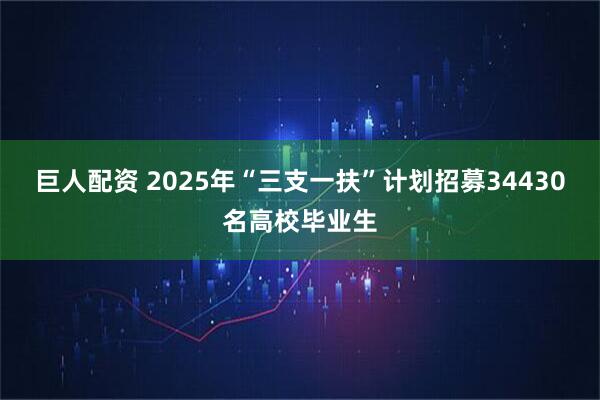 巨人配资 2025年“三支一扶”计划招募34430名高校毕业生