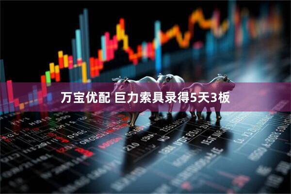 万宝优配 巨力索具录得5天3板