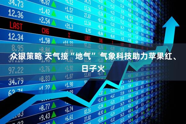 众银策略 天气接“地气” 气象科技助力苹果红、日子火