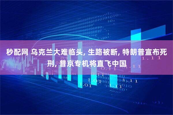 秒配网 乌克兰大难临头, 生路被断, 特朗普宣布死刑, 普京专机将直飞中国